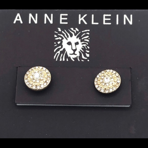 Anne Klein Jewelry - Anne Klein Crystal Pavé Button Stud Earrings